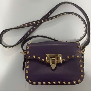 Valentino Garavani Rockstud Flip Lock Bag Leather Small